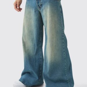 Extreme Baggy Rigid Tinted Wash Jeans