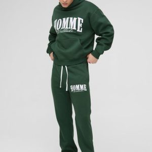 Oversized Boxy Homme Stack Flare Hooded Tracksuit