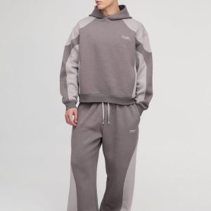 Oversized Boxy Man Seam Detail Hooded Tracksuit