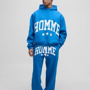 Oversized Boxy Homme Hooded Tracksuit