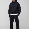 Oversized Boxy Bonded Scuba Straight Leg Split Hem Tracksuit