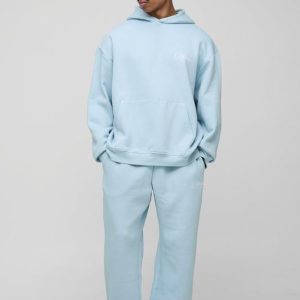 Oversized Script Hooded Split Hem Tracksuit