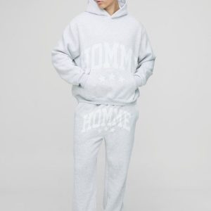 Oversized Boxy Homme Hooded Tracksuit