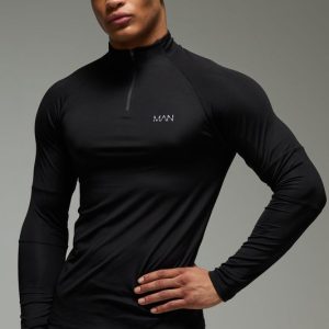 Man Active Raglan Muscle Fit 1/4 Zip
