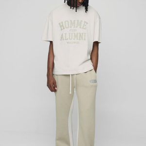 Oversized Homme T-Shirt & Gusset Sweatpants Long Set