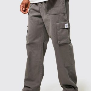 Elasticated Waist Relaxed Fit Buckle Cargo Pants
