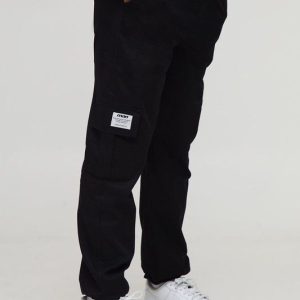 Slim Fit Elasticated Waist Cuffed Cargo Trousers with Tab