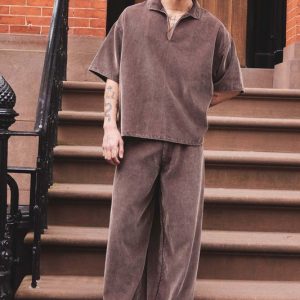 Super Baggy Acid Wash Carpenter Corduroy Pants