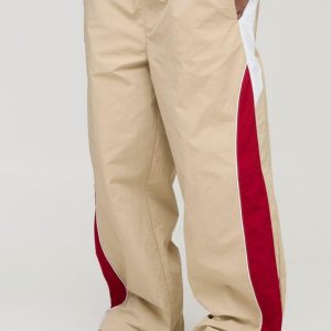 Elasticated Waist Parachute Side Stripe Pants