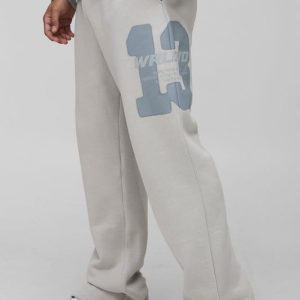 Relaxed Fit Worldwide 13 Varsity Split Hem Joggers