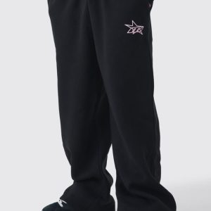 Wide Leg Star Printed Sweatpants