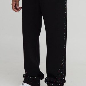 Relaxed Fit Multi Colour Rhinestone Joggers