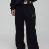 Wide Leg Ofcl Cow Applique Faux Waistband Joggers
