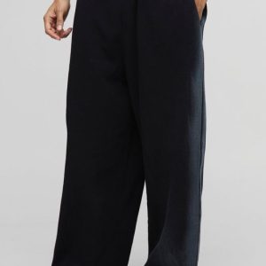Wide Leg Washed Seam Sweatpants