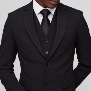 Slim Black Single Breasted Jacket