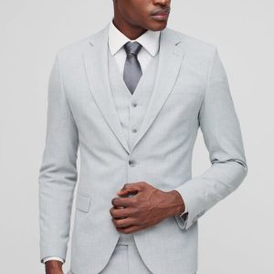 Super Skinny Grey Single Breasted Jacket