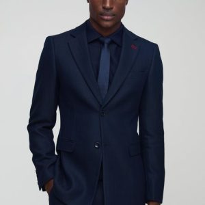 Slim Fit Herringbone Suit