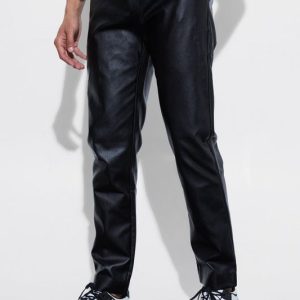 Slim Fit Pu Pants