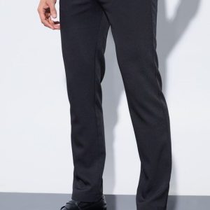 Straight Fixed Waist Tailored Pants