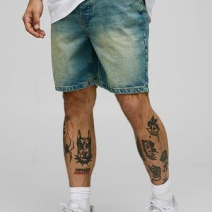 Relaxed Rigid Denim In Antique Blue