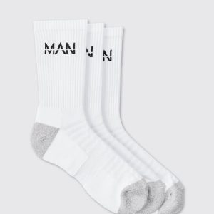 Man Active Cushioned Training Crew 3 Pack Socks
