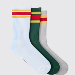 3 Pack Stripe Jacquard Ofcl MAN Sport Socks