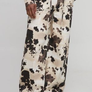 Parachute Cow Print Belted Jeans