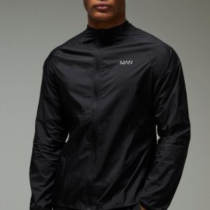 Man Active Lightweight Shower Resistant Track Jacket