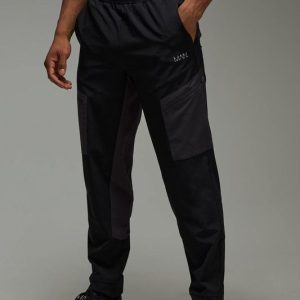 Man Active Colour Block Cargo Joggers