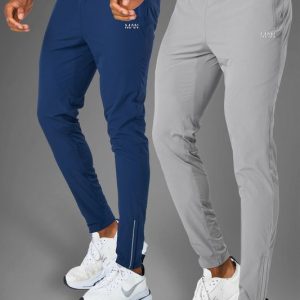 Man Active Workout 2 Pack Lightweight Tapered Sweatpants