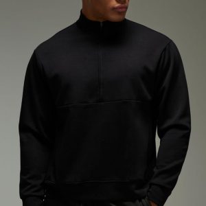 Man Active Interlock Oversized Boxy Luxe 1/4 Zip