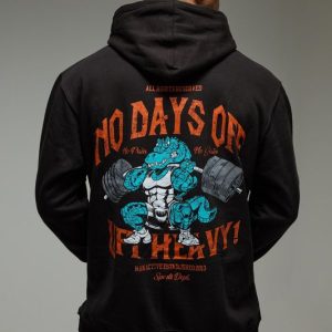 Man Active No Days Off Oversized Hoodie