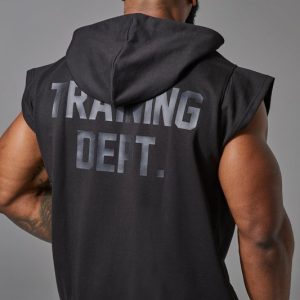 Training Dept Sleeveless Zip Through Loopback Regular Fit Hoodie
