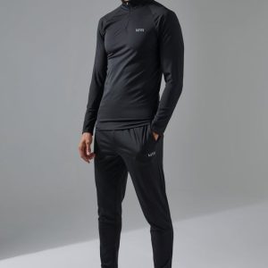 Man Active Workout 1/4 Zip Tracksuit