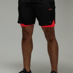 Man Active Stretch Woven 2in1 Shorts