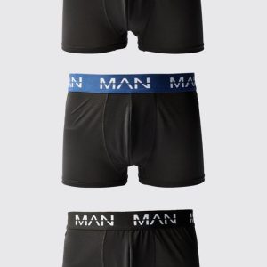Man Active Performance 3 Pack Boxer Coloured Waistband