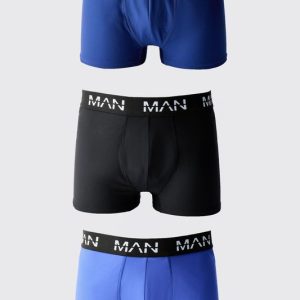 Man Active Performance Neon Logo 3 Pack Boxer
