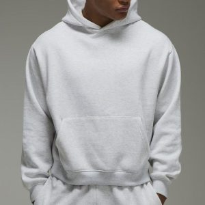 One More Rep Oversized Boxy Embossed Hoodie