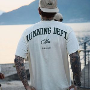 Oversized Man Script Running Department T-Shirt