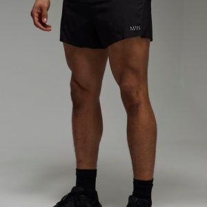 Man Active Perforated 3inch 2 in 1 Bonded Hem Split Running Short