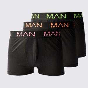 Man Active Performance 3 Pack Boxer Neon Logo