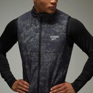 Training Dept Slim Fit Quilted Camo Gilet