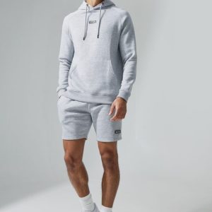 Man Active Workout Training Hoodie & Short Set