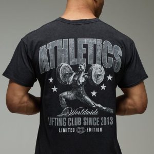 Man Active Washed Athletics Oversized T-shirt