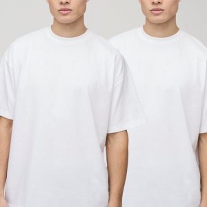 2 Pack Oversized Basic Crew Neck T-Shirts