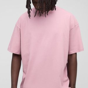 Basic Oversized Extended Neck T-Shirt