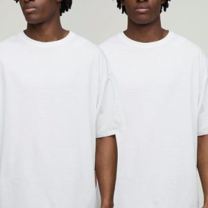 2 Pack Basic Oversized Crew Neck T-Shirts