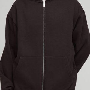 Basic Oversized Zip Through Hoodie