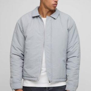 Boxy Fit Peached Crinkle Nylon Coach Jacket