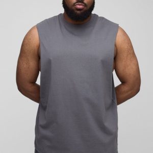 Plus Regular Fit Basic Drop Armhole Tank